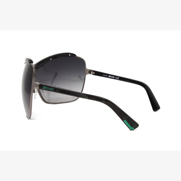 Just Cavalli Women\'s Sunglasses Shield Frame JC504S 05B Gunmetal/Black NWT